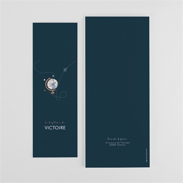 Faire-part de baptême passeport bapteme photomaton - Dos du faire-part