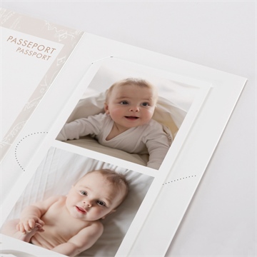 Faire-part de baptême passeport bapteme photomaton - Détail du faire-part