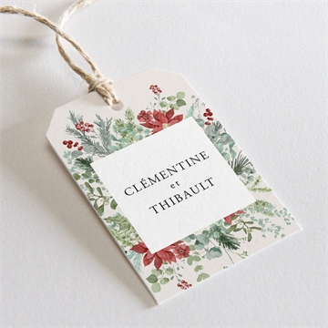 Etiquette mariage jardin fleuri