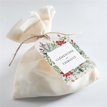 Etiquette mariage jardin fleuri - Mise en situation