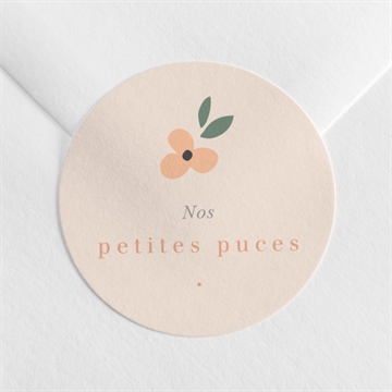 Sticker naissance fleurs jumelles