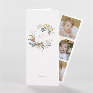 Faire-part de baptême jungle photomaton - Vue d'ensemble