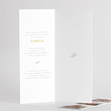 Faire-part de baptême vers le beau photomaton - Détail du faire-part