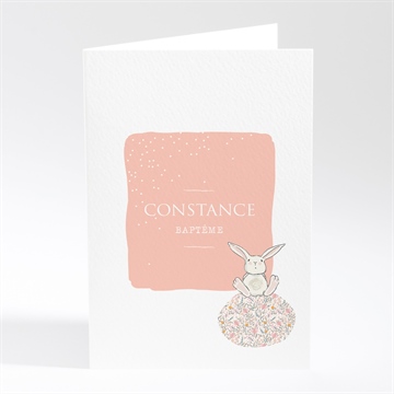 Menu baptême petit lapin baptême origami