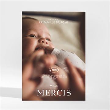 Remerciement naissance affiche cinéma