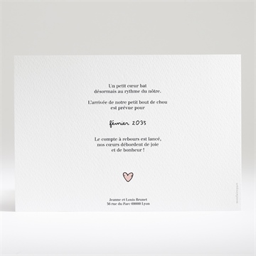 Carte annonce grossesse les p'tites chaussures - Dos de la carte