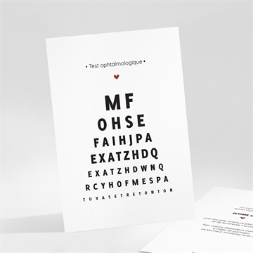 Carte annonce grossesse test ophtalmologique
