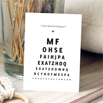 Carte annonce grossesse test ophtalmologique - Vue d'ambiance