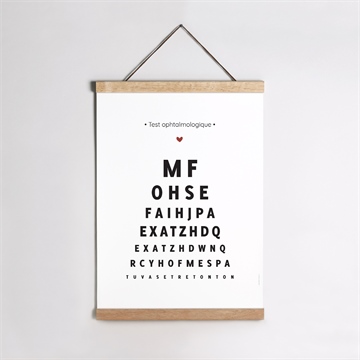 Affiche annonce grossesse test ophtalmologique