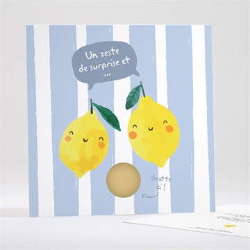 Carte annonce grossesse jeux à gratter