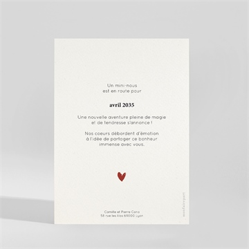 Carte annonce grossesse grands-parents - Dos du faire-part