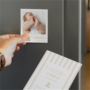Faire-part naissance douceur marine duo - Mise en situation