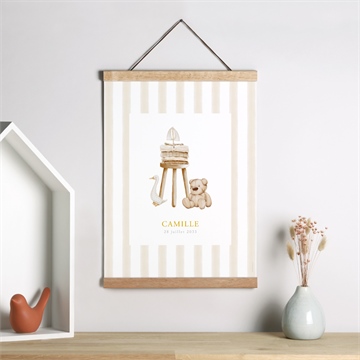 Affiche naissance douceur marine - Mise en situation