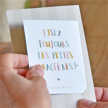 Carte annonce grossesse originale duo