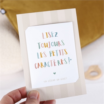 Carte annonce grossesse originale duo - Mise en situation