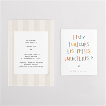 Carte annonce grossesse originale duo - Vue d'ensemble