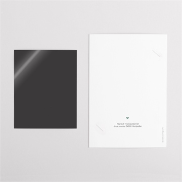 Carte annonce grossesse originale duo - Dos du faire-part