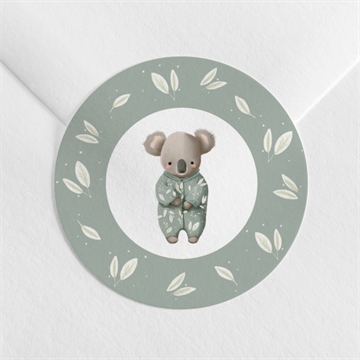 Sticker naissance koala pyjama