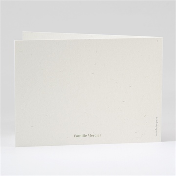 Remerciement décès l'arbre de vie plié - Dos du remerciement