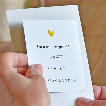 Carte annonce grossesse la famille s'agrandit ! duo - Mise en situation