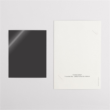 Carte annonce grossesse je suis en route duo - Dos du faire-part