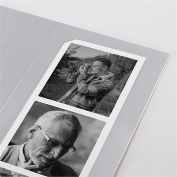 Remerciement décès hommage photomaton - Détail du faire-part