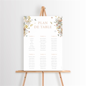 Plan de table baptême tout en joie