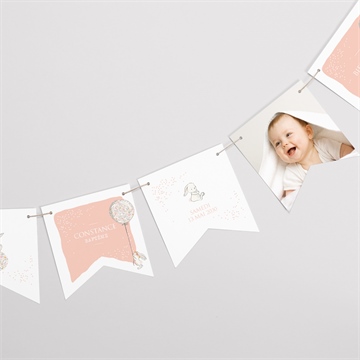 Guirlande baptême petit lapin baptême origami