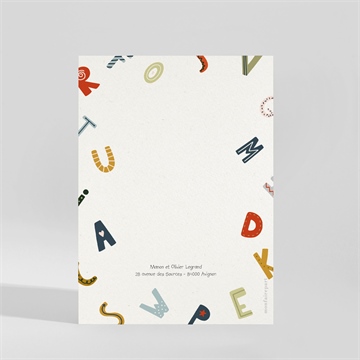 Carte annonce grossesse devinette - Dos du faire-part