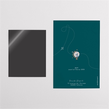 Faire-part communion mon passeport communion duo - Dos du faire-part