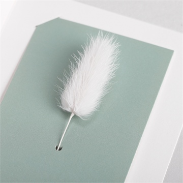 Faire-part communion touche champêtre fleur séchée - Vue zoomée