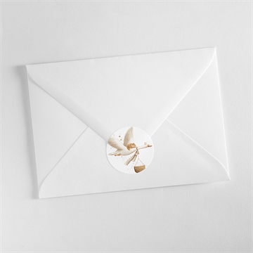 Sticker naissance cigogne - Mise en situation