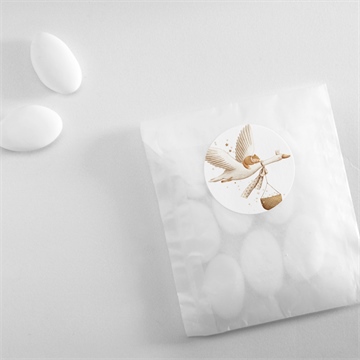 Sticker naissance cigogne - Mise en situation