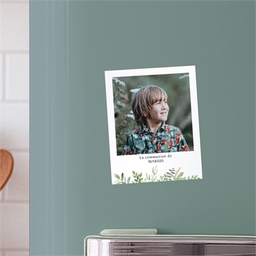 Faire-part communion illustration végétale duo - Mise en situation