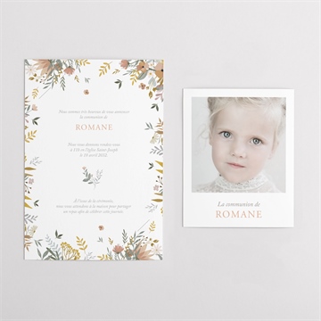 Faire-part communion foi fervente duo - Vue d'ensemble