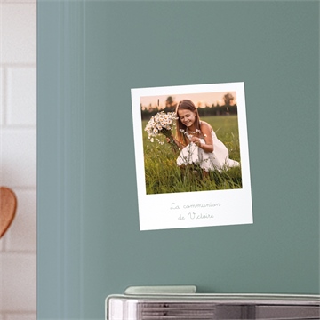 Faire-part communion printanier duo - Mise en situation