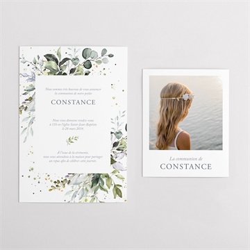 Faire-part communion espérance duo - Vue d'ensemble