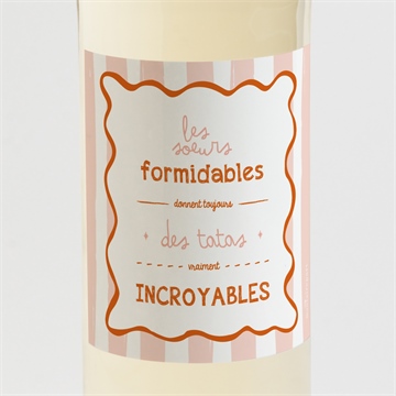 Étiquette bouteille annonce grossesse tata