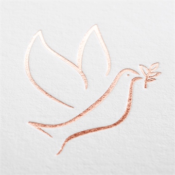 Faire-part communion gravures végétales dorure - Détail du faire-part