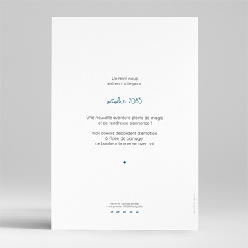 Carte annonce grossesse tonton - Dos du faire-part