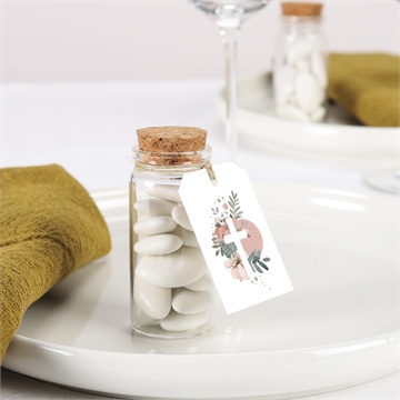 Boîte à dragées - Mignonette étiquette