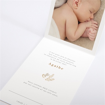 Faire-part naissance bébé koala - Intérieur du faire-part