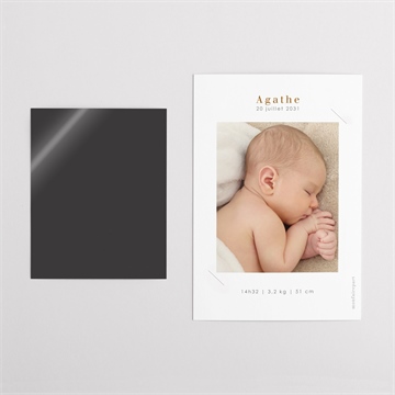 Faire-part naissance bébé koala duo - Dos du faire-part