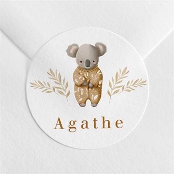 Sticker naissance bébé koala