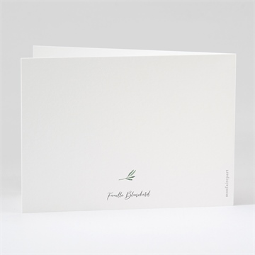 Remerciement décès souvenir de lavande plié - Dos du remerciement