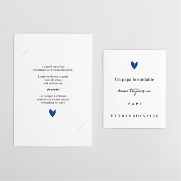 Carte annonce grossesse bientôt papi duo - Vue d'ensemble