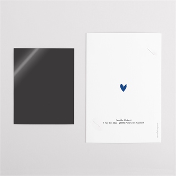 Carte annonce grossesse bientôt papi duo - Dos du faire-part