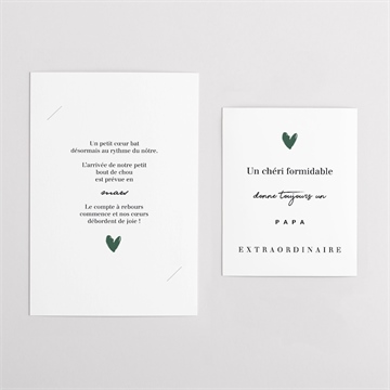 Carte annonce grossesse bientôt papa duo - Vue d'ensemble