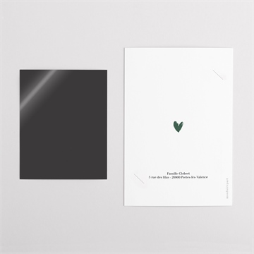 Carte annonce grossesse bientôt papa duo - Dos du faire-part