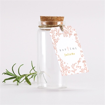 Boîte de dragées baptême motif gravure mignonette